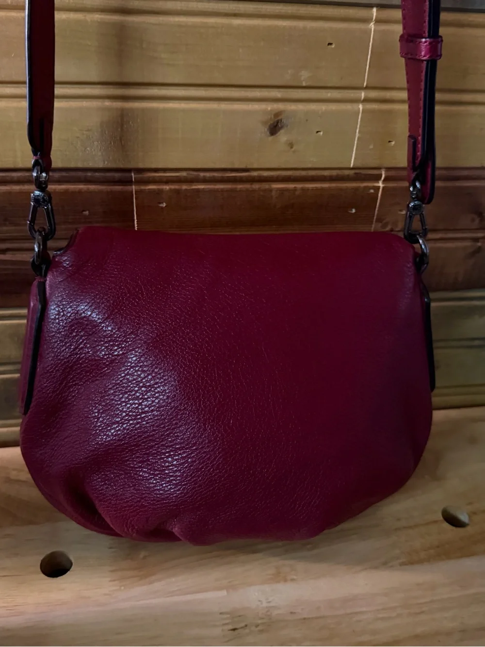 Marc by Marc Jacobs New Q Mini Natasha Red Leather Crossbody